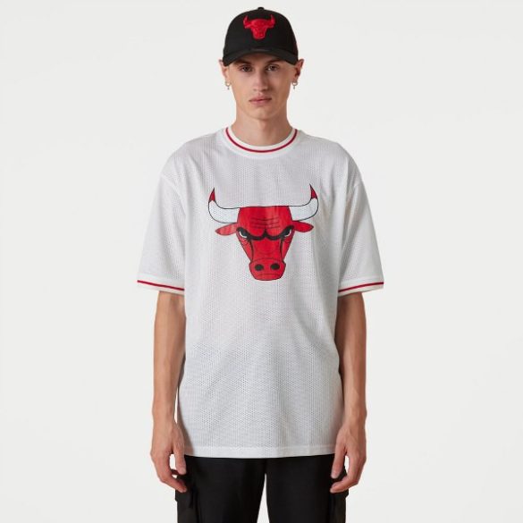 New Era MAJICA NBA MESH TEAM LOGO OVRSZD TEE CHIBUL WHI Férfi póló - SM-13083909