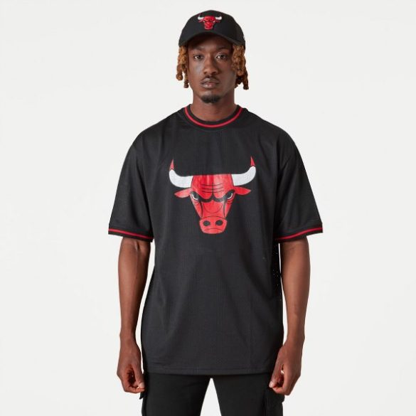 New Era MAJICA NBA MESH TEAM LOGO OVRSZD TEE CHIBUL BLK Férfi póló - SM-13083910