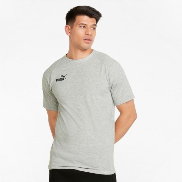 Puma teamFINAL Casuals Tee Light Gray Heather Férfi póló - SM-657385-33