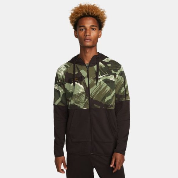 Nike Nike Dri-FIT Fleece-Men's Full-Zip Camo Fitness Hoodie Férfi pulóver - SM-DQ4790-220